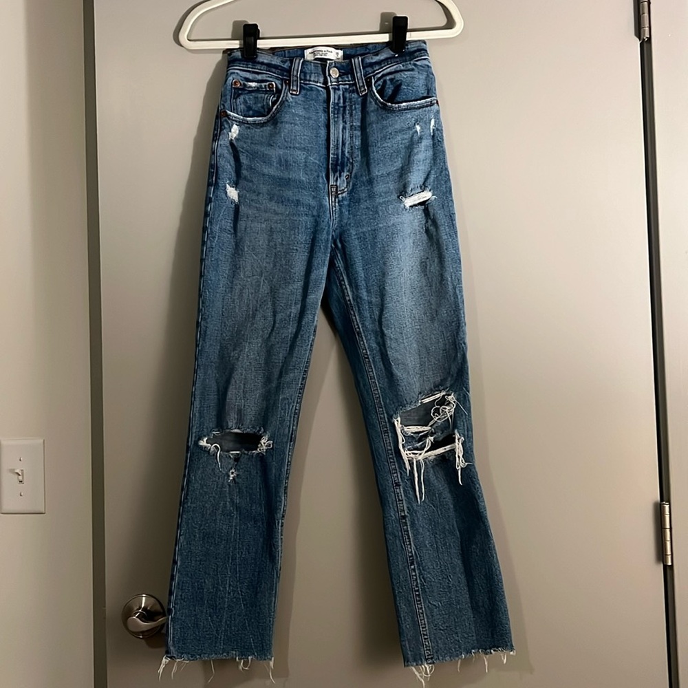 Abercrombie ankle straight jeans